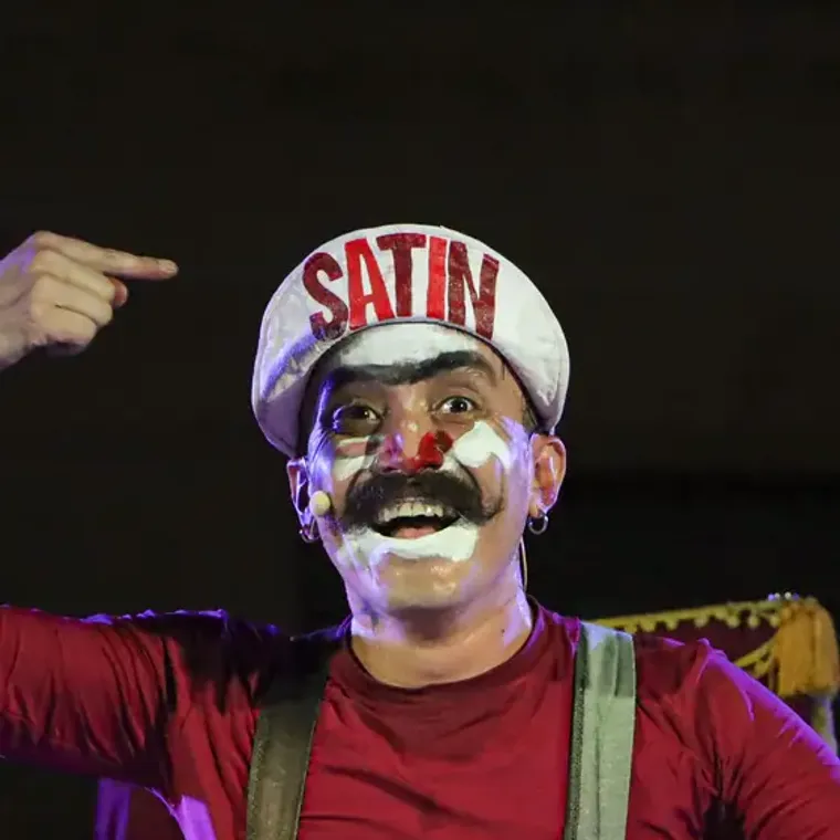 El payaso Satin, de Performance de rua do palhaco Satin